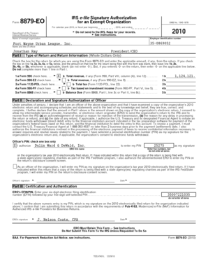 IRS Form 8879-EO for Exempt Organizations