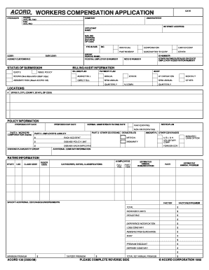Workers Compensation Application Form