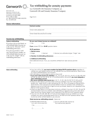 Tax Withholding for Annuity Payments
