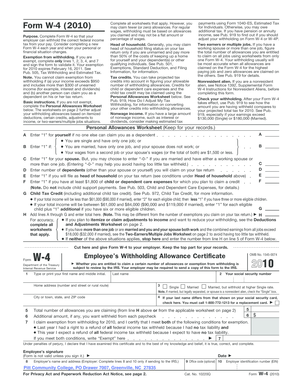 Form W-4 (2010)