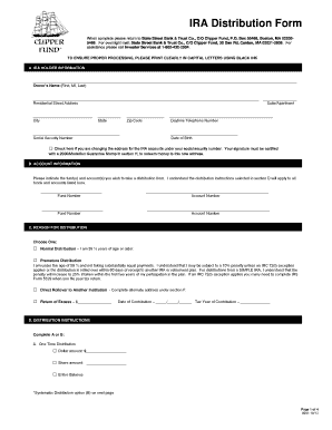 IRA Distribution Form