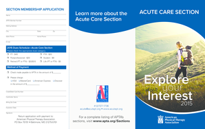 Acute Care Section Membership Application