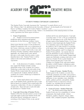 Student Works Copyright Agreement
