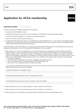 ACCA Membership Application Form
