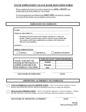 State Employees’ Leave Bank Donation Form