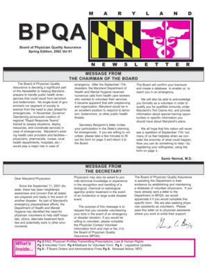 Maryland Physician Volunteer Form