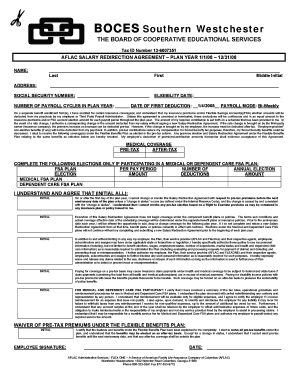 AFLAC Salary Redirection Agreement