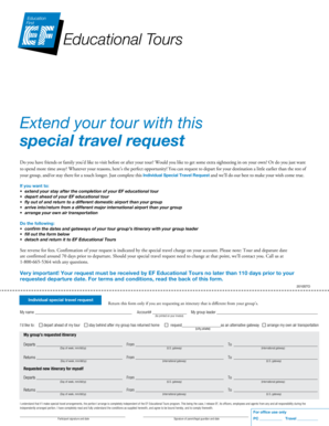 Individual Special Travel Request