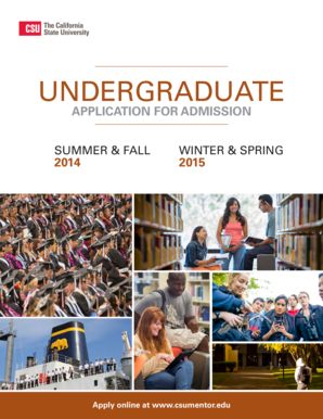 California State University Undergraduate Application
