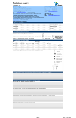 Ausgrid Preliminary Enquiry Form NECF-01