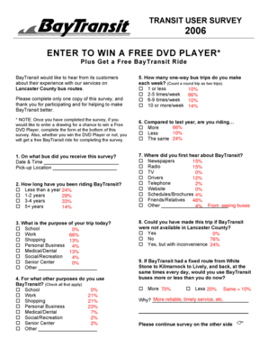 BayTransit User Survey 2006