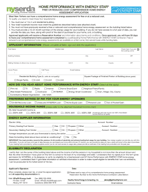 New York Home Performance with ENERGY STAR Application