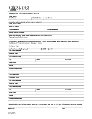 Consent to Request Consumer Report