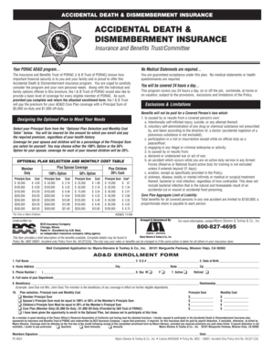 Accidental Death & Dismemberment Insurance Enrollment Form