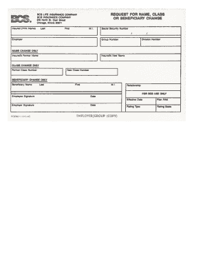 BES Life Insurance Beneficiary Change Form