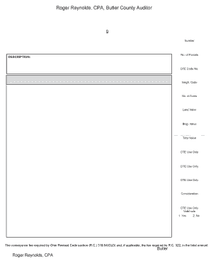 Ohio Real Property Conveyance Fee Statement