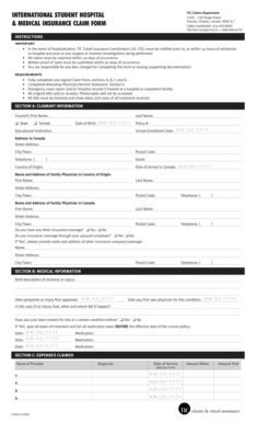 International Student Medical Insurance Claim Form