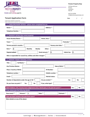 Tenant Application Form