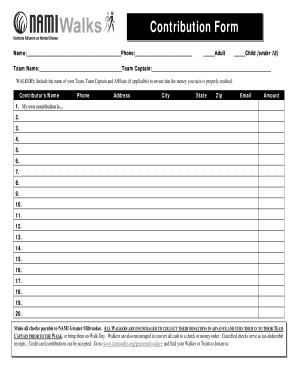 NAMI Contribution Form