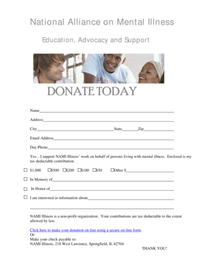 NAMI Illinois Donation Form
