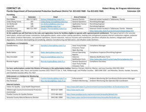Florida Air Permitting Contact Form