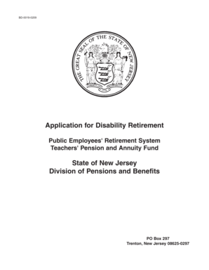 New Jersey Disability Retirement Application
