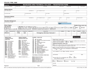 Milwaukee Area Technical College Registration Form