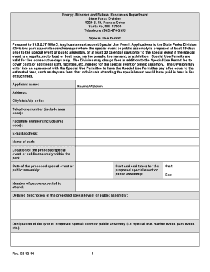 New Mexico Special Use Permit Application
