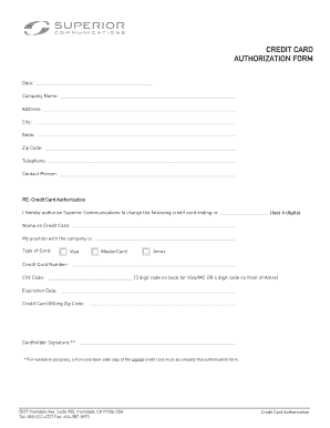 Credit Card Authorization and Resale Certificate Forms