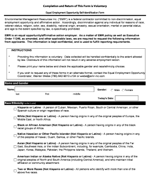 Equal Employment Opportunity Self-Identification Form