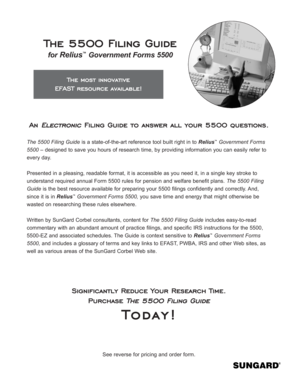 5500 Filing Guide for Relius Government Forms