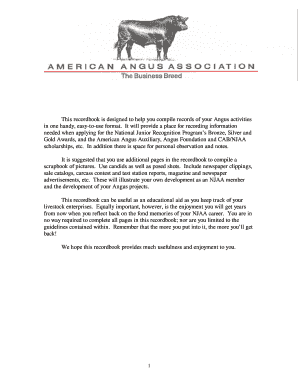 Angus Recordbook for Awards and Scholarships