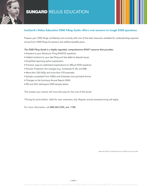 Relius Education 5500 Filing Guide