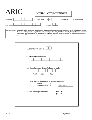 Hospital Record Abstraction Form