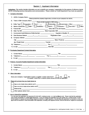 Corporate Credit Application Form