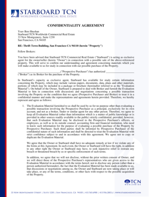 Confidentiality Agreement for Real Estate Transaction