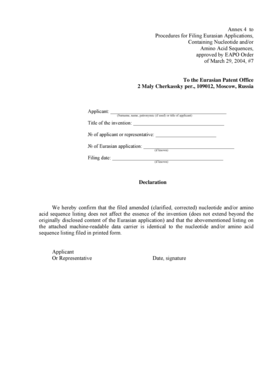 Annex 4 Declaration of No Effect of an Amended Clarified or bb - eapo
