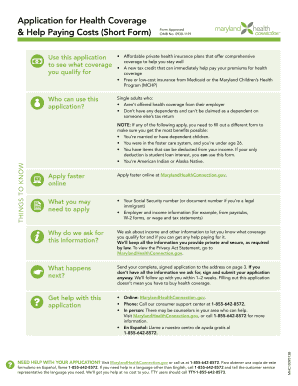 Maryland Health Coverage Application