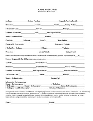 Informacion Del Paciente