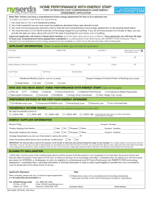 New York Home Performance with Energy Star Application