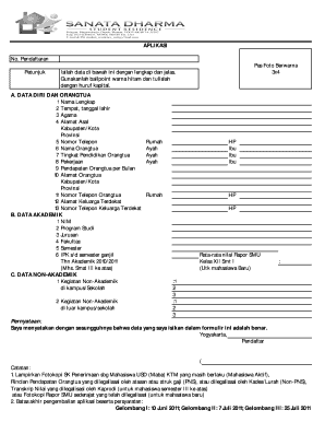 Indonesian Student Application Form