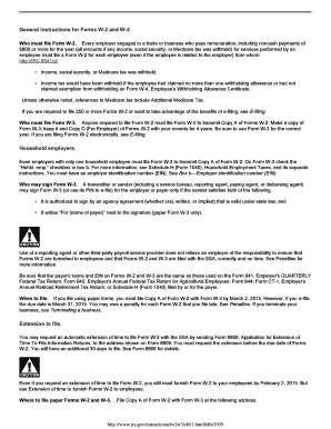IRS Instructions for Forms W-2 and W-3