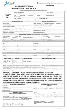 City of Jacksonville Building Permit Application