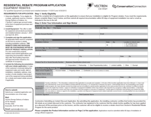 Residential Rebate Program Application