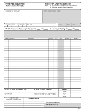Purchase Requisition Form