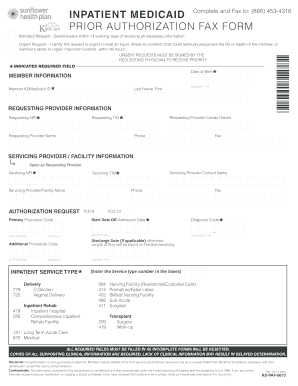 Medicaid Prior Authorization Fax Form