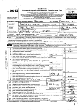Form 990-EZ Return of Organization Exempt From Income Tax