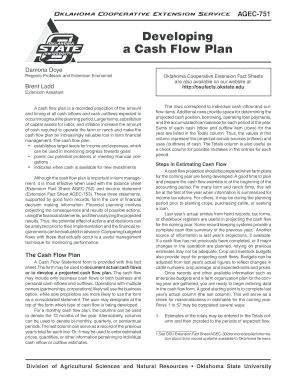 Oklahoma Cash Flow Plan Template