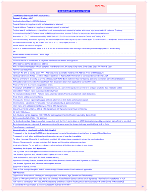HDFC Securities 4-in-1 Account Opening Checklist