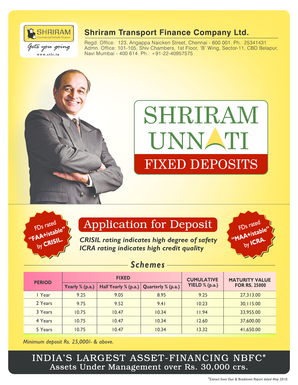 Shriram Transport Finance Fixed Deposit Form